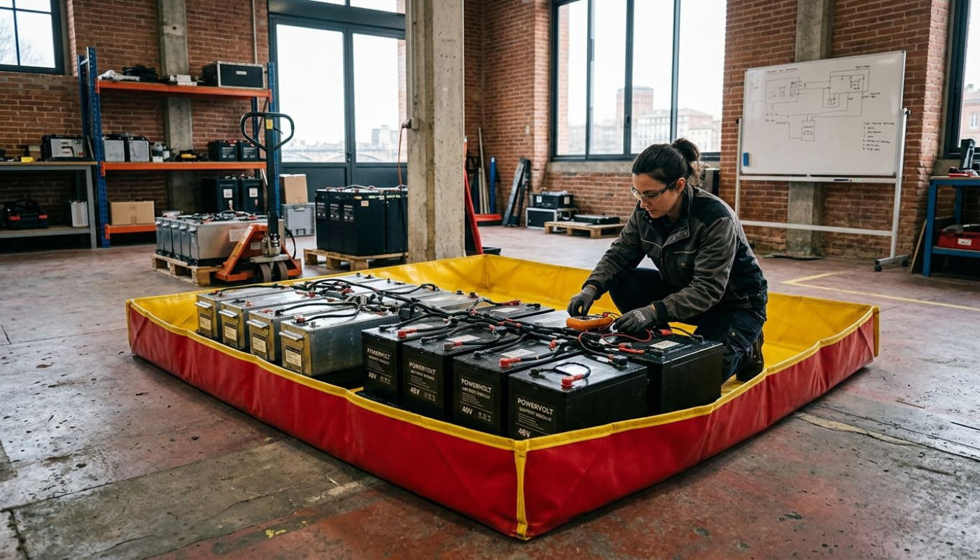 Bac de rétention souple et stockage de batteries : l'alliance inattendue à Toulouse