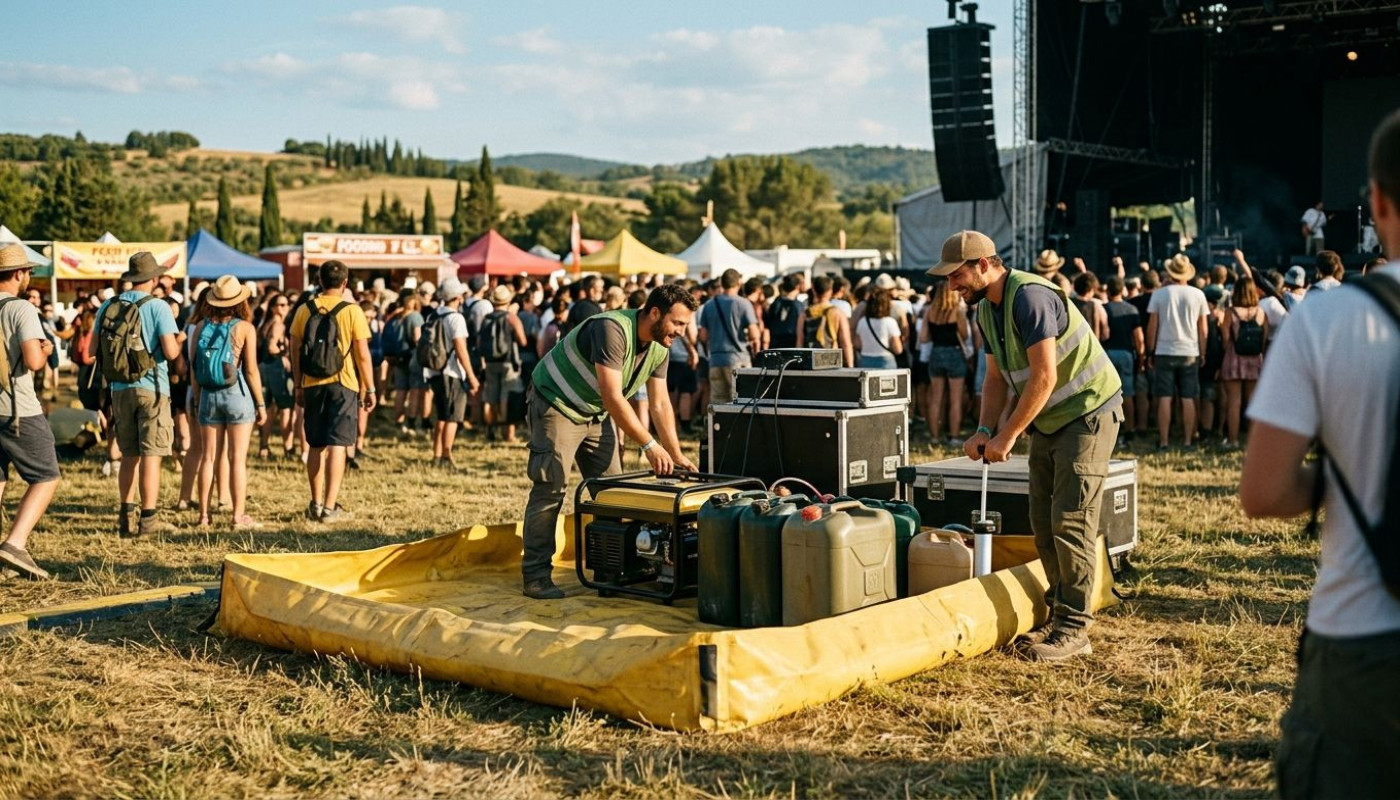 Bac de rétention souple : prévenir les incidents lors des festivals d'été en Provence