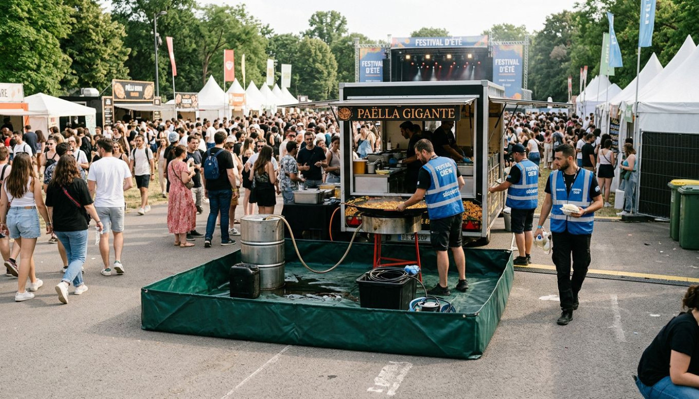 Le bac de rétention souple s’invite dans les grands événements publics